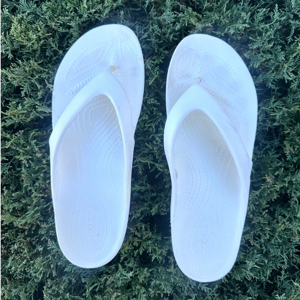 Crocs Women's Kadee II Flip Flop Sandals Size‎ 9 White - Picture 4 of 12